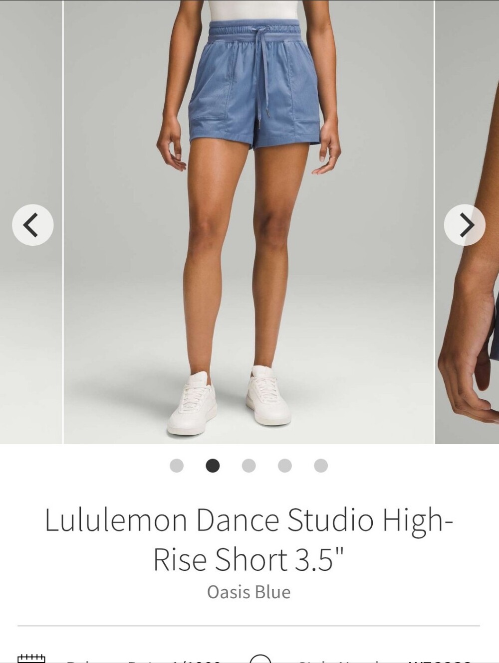 LULULEMON High-Rise Dance Studio Shorts, Size 12 Oasis Blue *EUC*